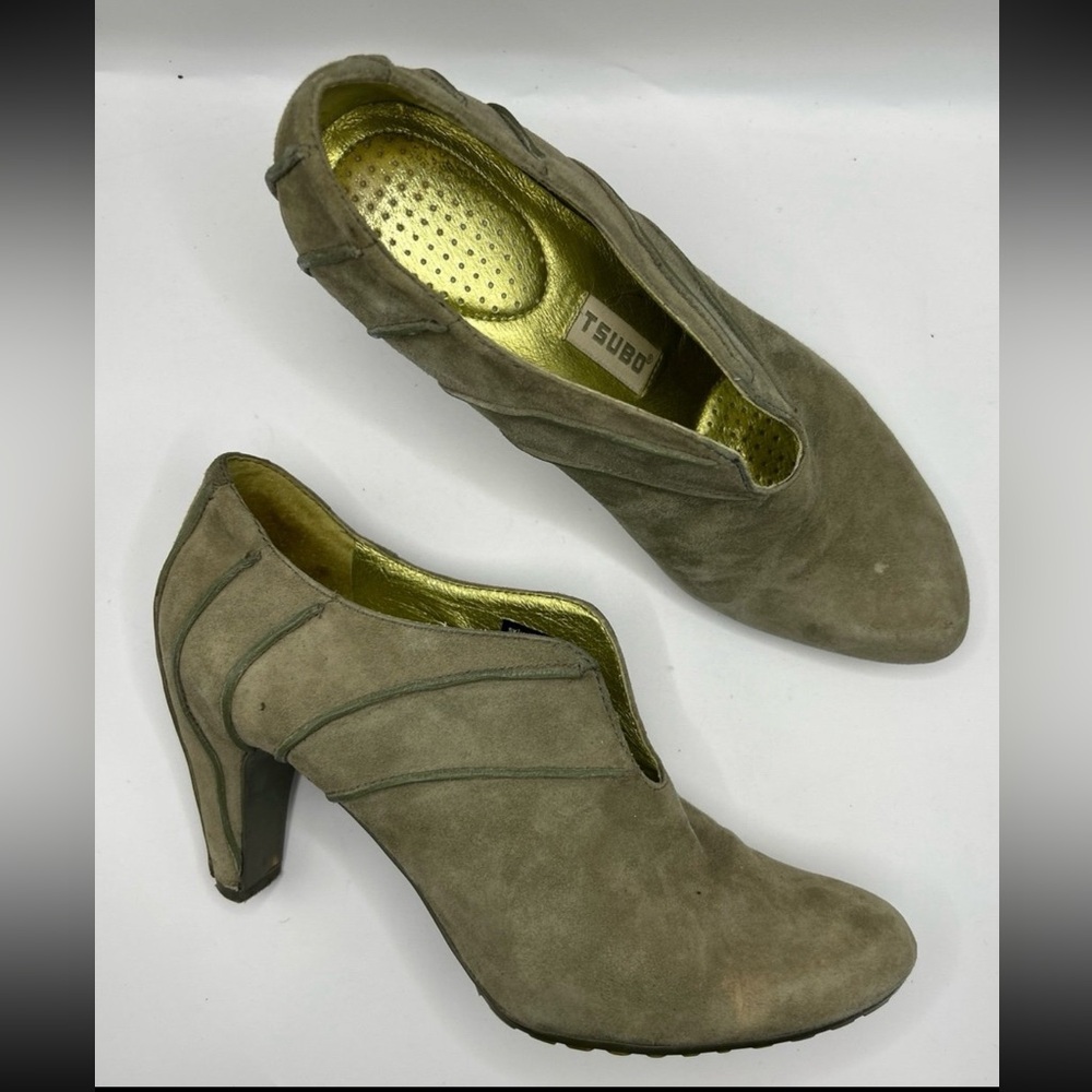Tsubo Women’s Leather Ankle Heels Boots Shoes size 7